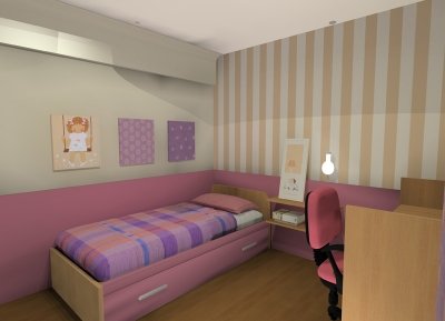 Habitación para niña Proyecto diseño interior online por 99€ por espacio. Decoración low cost. El primer servicio de interiorismo al alcance de todos desde la comodidad de tu casa.