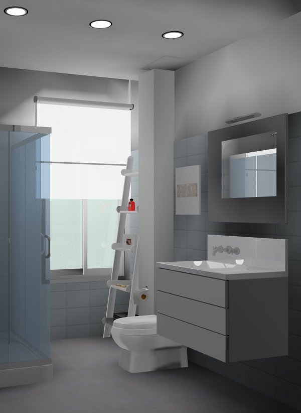 Cuarto de baño diseñado por Designers in-home , recuperación de un baño en un piso de los años 70's, queremos dar la sensación de amplitud